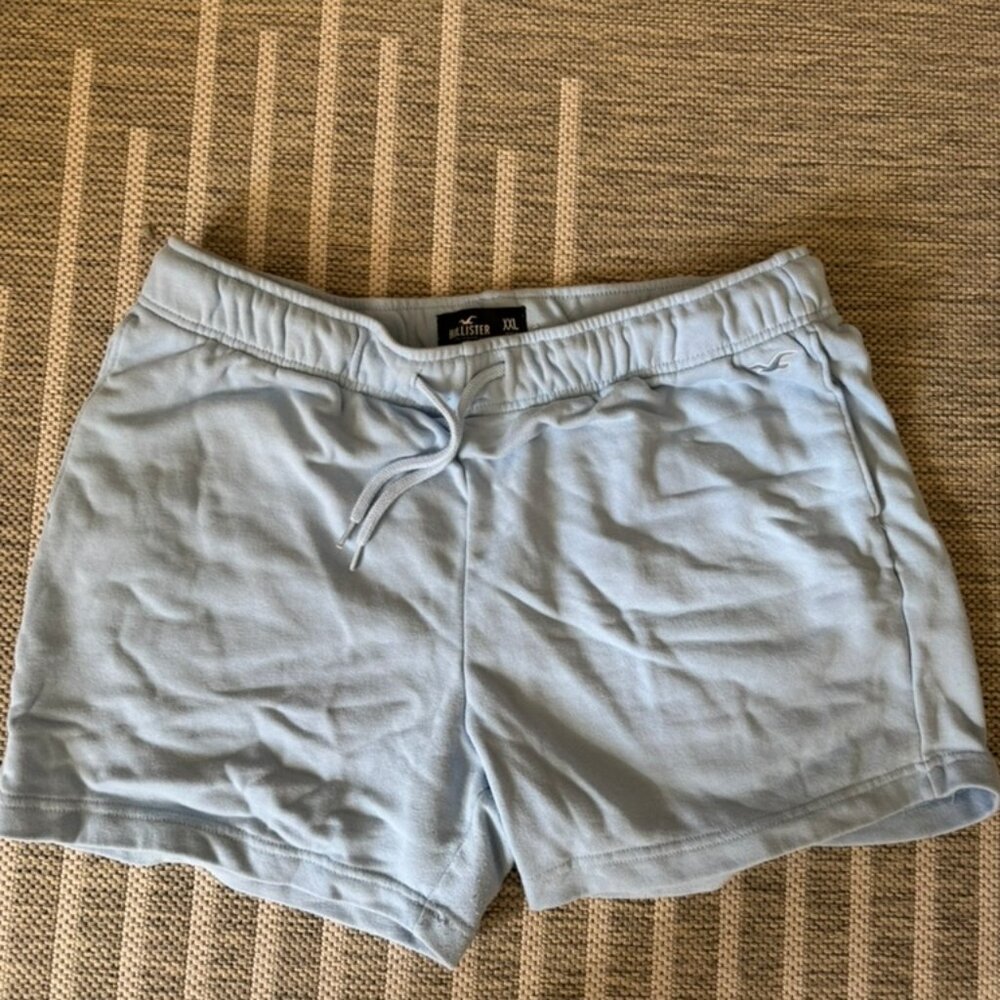 DISCOUNTED: Hollister Men’s Light Blue Lounge Shorts – Size XXL